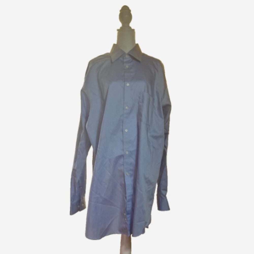 Michael Kors Men’s Big & Tall 2XL 52 Blue Button-Up Dress Shirt‎ RN 36543